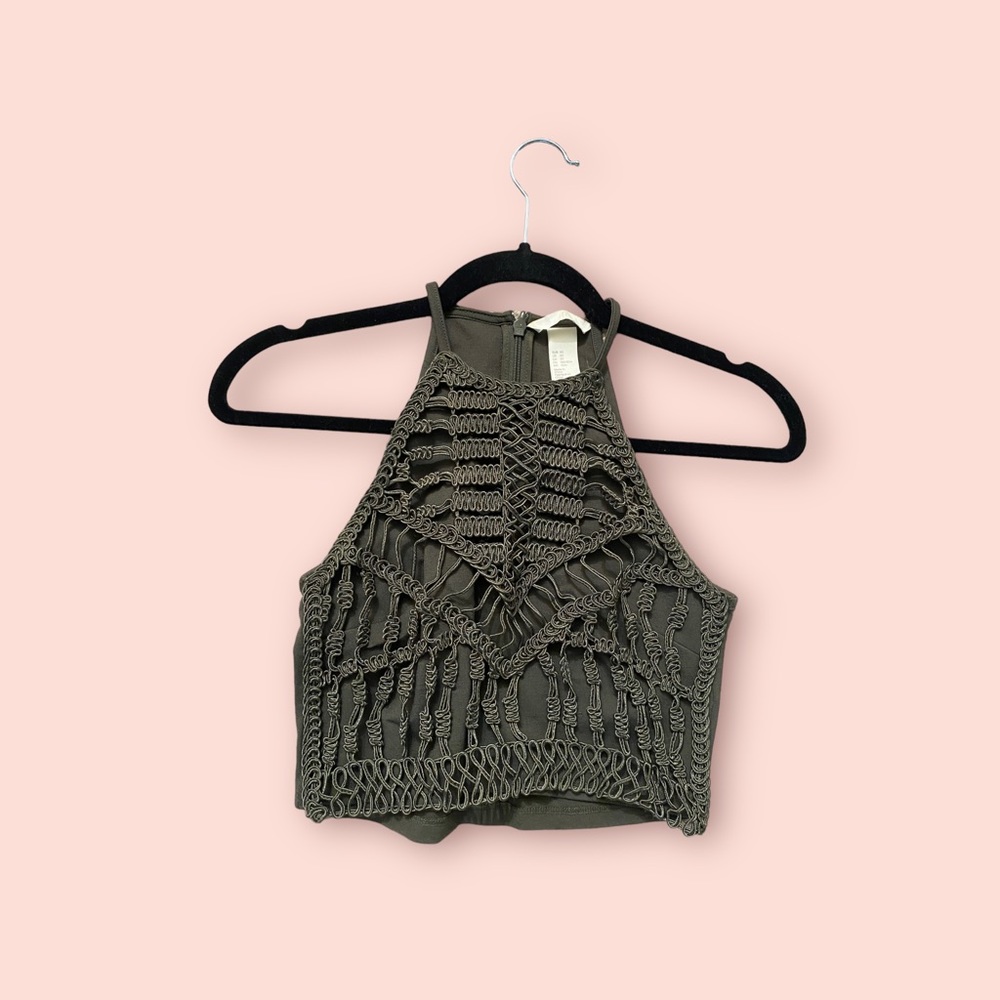 H&M woven crop top | size XS